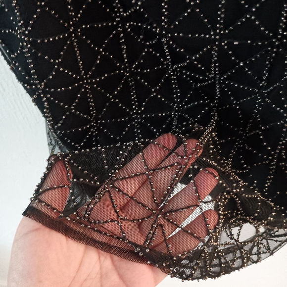 Chico's Black Sheer Beaded Sleeveless Top - Picture 5 of 9